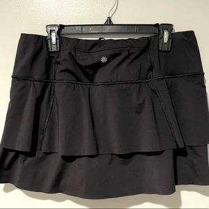 Athleta Momentum Skort Skirt with Shorts Black Size Large